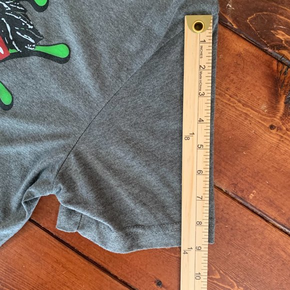 Nickelodeon Double Dare Live! Nose and Glasses Men's Gray Short Sleeve T-Shirt - Picture 5 of 7